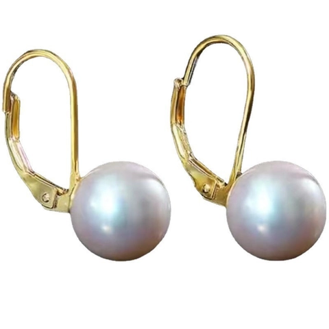 Pendientes de Cierre Catalán de Plata de Ley 925 Perla Artificial Minimalista Geométrico Óvalo Pendientes para Mujer Joyería