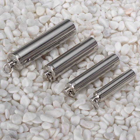 Stainless Steel Perfume Bottle Pendant Minimalist Cylindrical Memorial Urn Capsule Pendant Waterproof Small Vessel Jewelry For Men Women