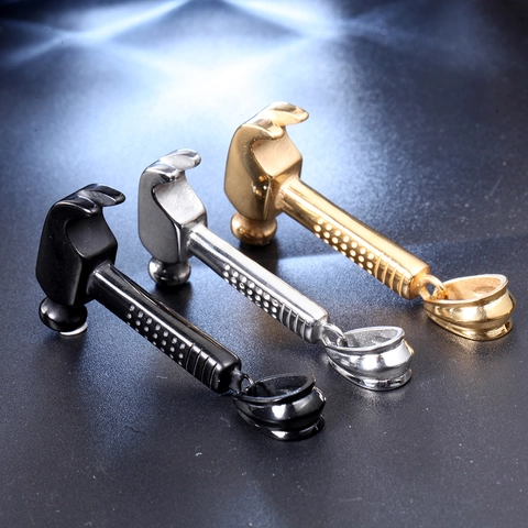 Creative Stainless Steel Hammer Pendant Only Without Chain For Men Industrial Style Claw Hammer Jewelry Pendant Gift