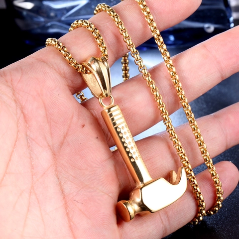 Creative Stainless Steel Hammer Pendant Only Without Chain For Men Industrial Style Claw Hammer Jewelry Pendant Gift