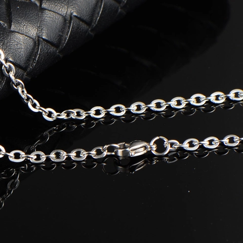 Klassische 316 Edelstahl O-Kette Halskette Für Herren Damen Minimalistische Silberfarbene Kreuzkette Schmuck Geschenk