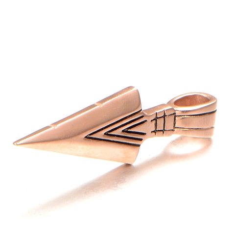 316 Edelstahl Pfeilspitze Anhänger Halskette Für Herren Trendy Minimalistisch Geometrisch Speerspitze Dreieck Charm Punk Schmuck