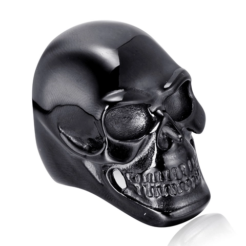 Anillo de Acero Inoxidable de Calavera Gótica Vintage para Hombres Mujeres Punk Rock Biker Esqueleto Banda Oro Plata Negro Joyería