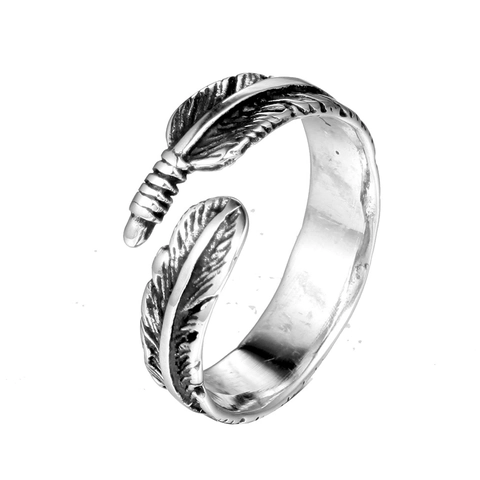 Vintage 316L Roestvrij Staal Veer Open Ring Voor Vrouwen Mannen Punk Verstelbare Gothic Finger Band Mode Sieraden Accessoires Cadeau