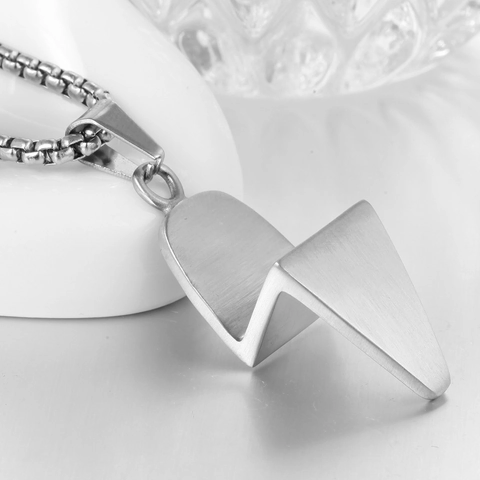 Colgante Geométrico Cepillado de Acero Inoxidable Minimalista Solo Sin Cadena Para Mujeres Hombres Joyería Personalizada Estilo Industrial