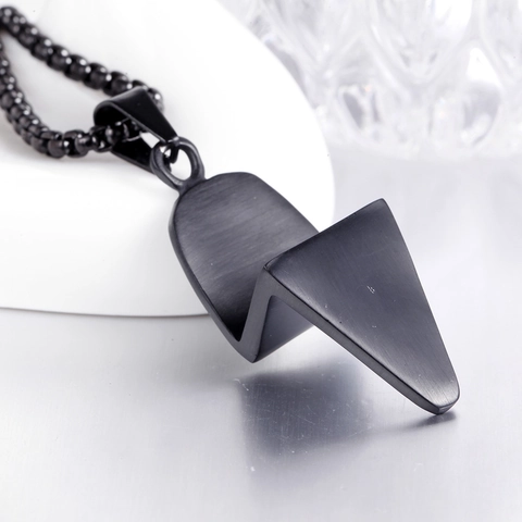 Colgante Geométrico Cepillado de Acero Inoxidable Minimalista Solo Sin Cadena Para Mujeres Hombres Joyería Personalizada Estilo Industrial