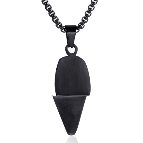 Collar con Colgante Geométrico Minimalista de Acero Inoxidable Metal Cepillado Joyería Punk para Hombre Mujer Estilo Industrial