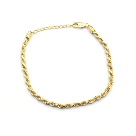 Solid 925 Sterling Silver Rope Chain Bracelet For Women Men Electroplated Minimalist Hip Hop Twist Chain Adjustable Jewelry Bracelet