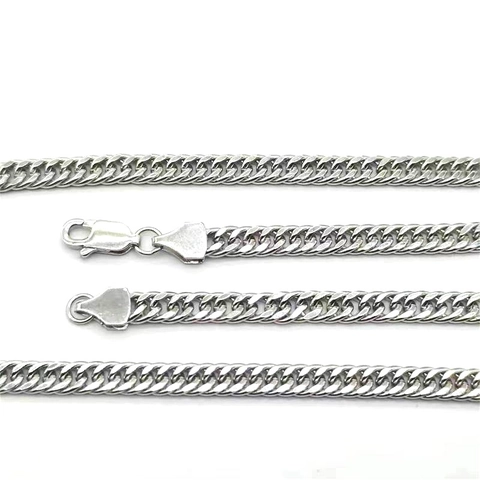 925 Sterlingsilber Panzerkette Halskette Für Herren Mode Hip Hop Cuban Link Halskette Polierter Metallschmuck Geschenk Für Ihn