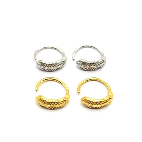 925 Sterlingsilber Feder Ohrclips Für Damen Herren Nicht Durchstochene Blatt Ohrklemmen Minimalistischer Schmuck Geschenk