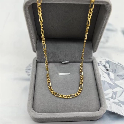 925 Sterlingsilber Figarokette Halskette Für Herren Damen Unisex Trendy Geometrische Galvanisiert Gold Silber Schmuck Geschenk