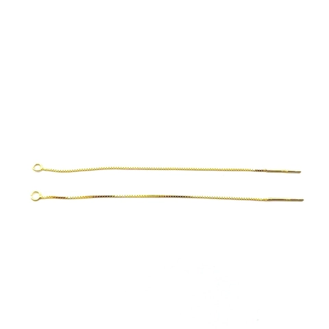 S925 Sterling Silver Box Chain Ear Thread Earrings Accessory DIY Hypoallergenic Long Minimalist Ear Line For Women Jewelry