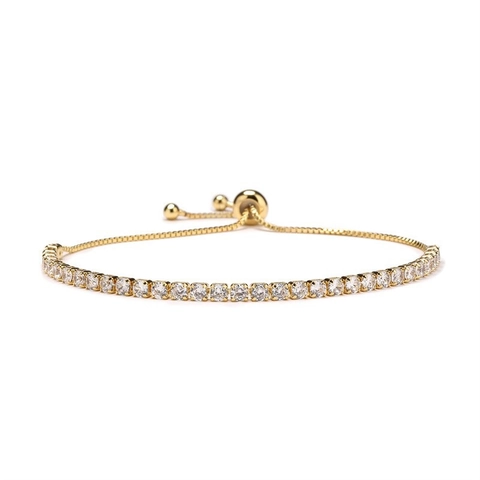 S925 Sterlingsilber Zirkonia Reihenschliff Verstellbares Tennisarmband Modischer High End Damenschmuck Geschenk