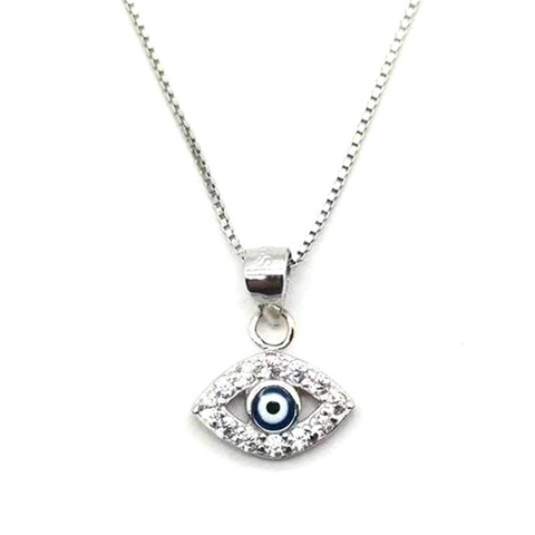925 Sterling Zilveren Blauwe Boze Oog Hanger Ketting Voor Dames Mode Zirkonia Ingelegde Charme Sieraden Verjaardagscadeau