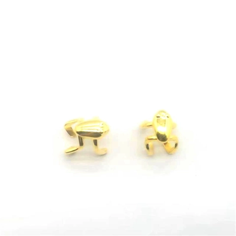 Pendientes de Clip de Rana de Plata de Ley 925 Sin Agujero Clip On para Hombre Mujer Hip Hop Joyería Animal