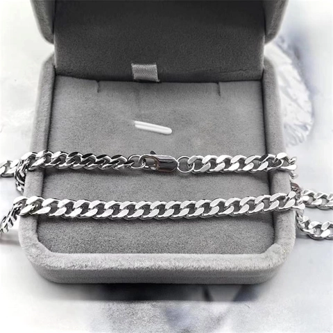 925 Sterling Zilveren Heren Cubaanse Schakelketting Hip Hop Gepersonaliseerde Geometrische Ketting Voor Dames Heren Goud Zilver Vergulde Sieraden Cadeau
