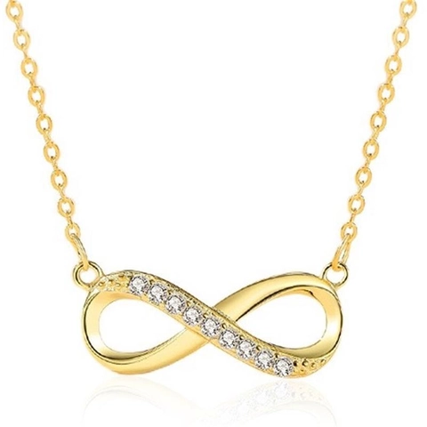 925 Sterlingsilber Unendlichkeitssymbol Anhänger Halskette Für Damen Funkelnde Zirkonia Eingelegt Elegante Verstellbare Kette Schmuck