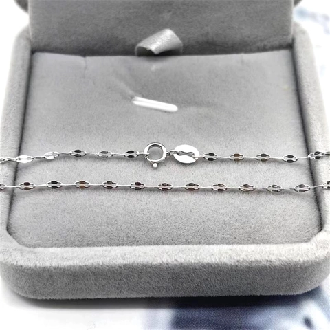 S925 Sterling Silver Lip Chain Necklace For Women Korean Style Minimalist Luxury Simple Thin Basic Silver Chain Jewelry Gift