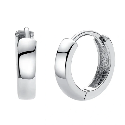 925 Sterling Zilver Gladde Oorbellen Minimalistisch Geometrisch Huggie Oorbellen Voor Dames Heren Unisex Eenvoudig Sieraden Accessoire