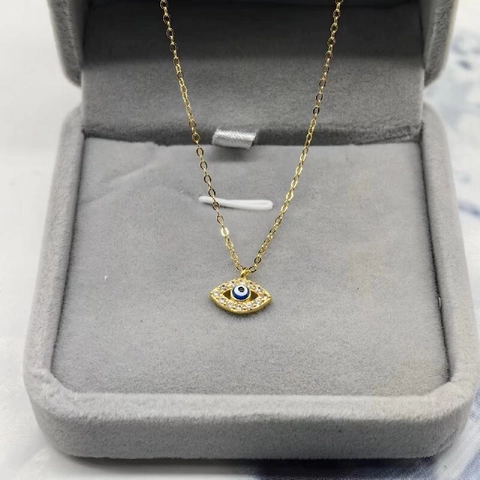 925 Sterlingsilber Böser Blick Anhänger Halskette Für Damen Strass Besetzte Auge Charm Mode Schmuck Zubehör Für Täglich Dating Geschenk