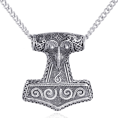 Colgante Vikingo Vintage Martillo de Thor Mjolnir de Acero Inoxidable para Hombre Colgante Solo Sin Cadena Joyería Regalo