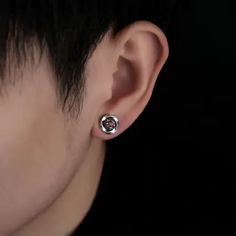 Brilliant Mobius Magnetic Ear Clips Copper Geometric Spiral Earrings Non Pierced Jewelry With Rhinestone Inlay For Men Women
