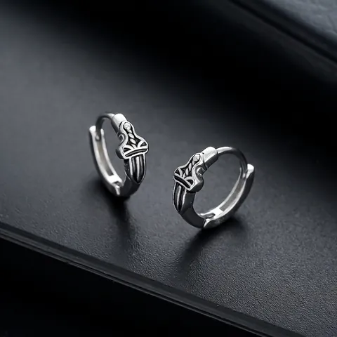 Vintage Titanium Staal Dolk Kruis Creolen Gothic Punk Stijl Sieraden Voor Mannen En Vrouwen Unisex Mode Accessoires