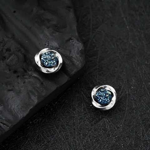 Trendy Titanium Steel Mobius Magnetic Ear Clip Geometric Vortex Rhinestone Non Pierced Earrings For Men Women Punk Jewelry