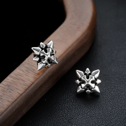 Vintage Octagram Star Magnetic Ear Clips Copper Gothic Punk Non-Pierced Clip On Earrings For Men Women Streetwear Jewelry