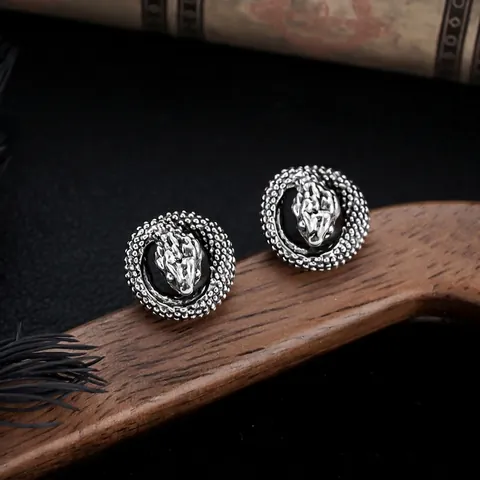 Retro Koperen Slang Oorknopjes Voor Heren Dames Punk Gothic Dier Ring Oorbellen Hip Hop Sieraden Accessoires Cadeau