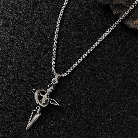 Punk Titaniumstaal Kruis Hanger Halsketting Voor Mannen Vrouwen Gothic Legering Geometrische Ketting Sieraden