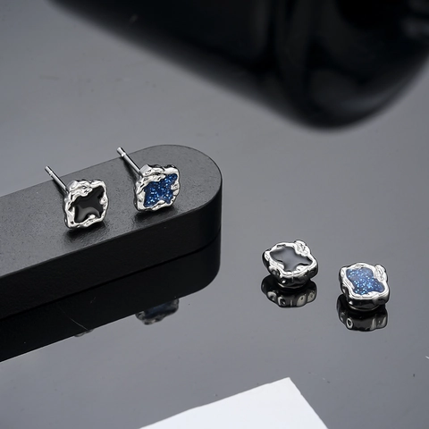 Minimalistische Onregelmatige Lava Koper Druppelolie Oorbellen Magnetische Niet Geperste Clip On Oorknopjes Voor Mannen Vrouwen Sieraden