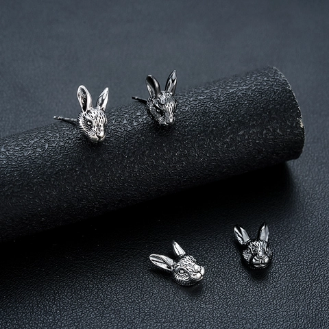 Vintage Kupfer Hasenkopf Ohrstecker Für Unisex Retro Dunkler Stil Tierkreis Tier Ohrringe Nicht Durchstochene Ohrclips Schmuck