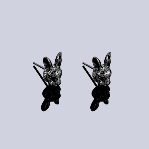 Vintage Kupfer Hasenkopf Ohrstecker Für Unisex Retro Dunkler Stil Tierkreis Tier Ohrringe Nicht Durchstochene Ohrclips Schmuck