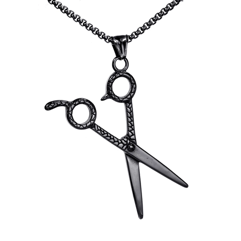 Colgante de Tijeras de Acero Inoxidable Retro Solo Sin Cadena Estilo Punk Industrial Dije de Collar Forma de Tijeras Joyería para Hombre Mujer