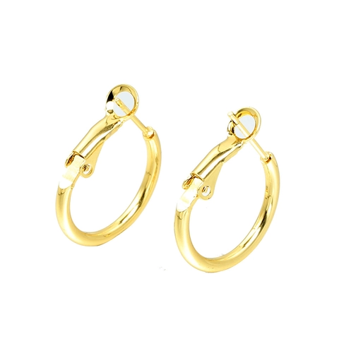 Pendientes de Aro Roscados de Oro de Acero Inoxidable de Moda para Mujer Minimalistas Geométricos en Forma de C Joyería