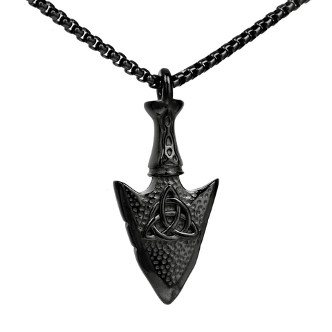 Colgante Punta de Flecha Vikingo Odin Nudo Celta para Hombre de Acero Inoxidable Estilo Punk Retro Joyería Regalo