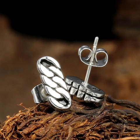Minimalistische Edelstahl Panzerketten Ohrstecker Für Damen Vintage Silberton Geometrische Kette Mode Schmuck