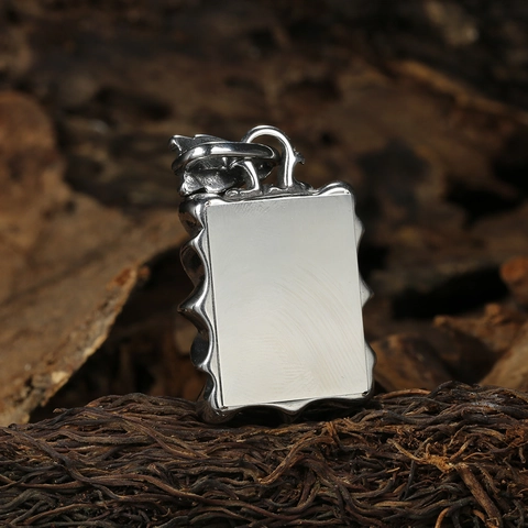 Vintage-Gothic Halskette Aus Edelstahl Retro-Punk Großer Rechteckiger Strass-Krallen-Anhänger Schmuck Für Herren Damen Alltag