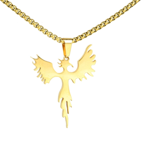 Stainless Steel Phoenix Pendant Hip Hop Firebird Charm For Men Women Retro Gothic Style Accessory Pendant Only No Chain