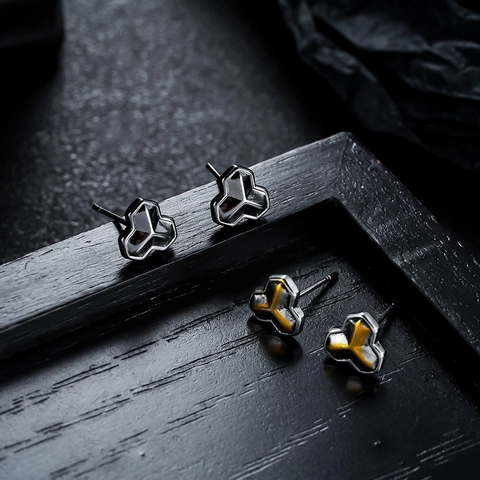 Geometrische Kleeblatt Stern Ohrstecker Für Herren Und Damen Unisex Galvanisiertes Kupfer Edelstahlstift Schmuck