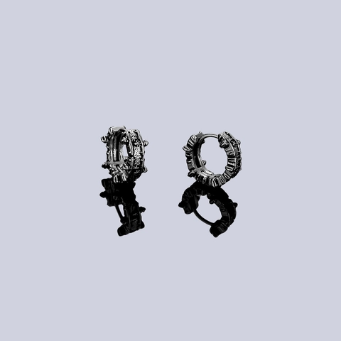 Pendientes de Botón de Cruz de Acero de Titanio Gótico Vintage para Hombres Mujeres Punk Retro Joyas Pulidas Hip Hop