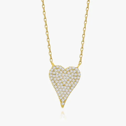 S925 Sterling Silber Strass Herz Anhänger Halskette Für Damen Trendy Fashion Eingelegt Schmuck Elegante Schlüsselbeinkette