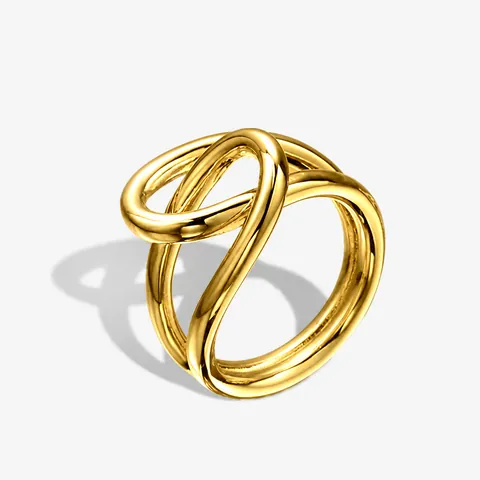 925 Sterling Silver Intertwined Twisted Ring For Men Women Minimalist Geometric Double Layer Line Finger Ring Trendy Jewelry Gift