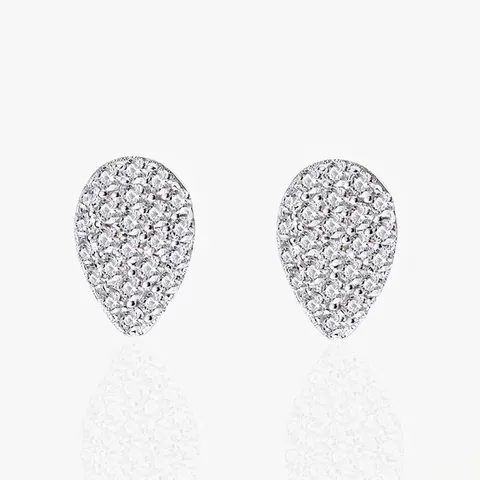 S925 Sterling Zilver Waterdruppel Oorknopjes Voor Vrouwen Micro Pave Zirconia Peervormig Eenvoudig Minimalistisch Bruiloft Feest Sieraden