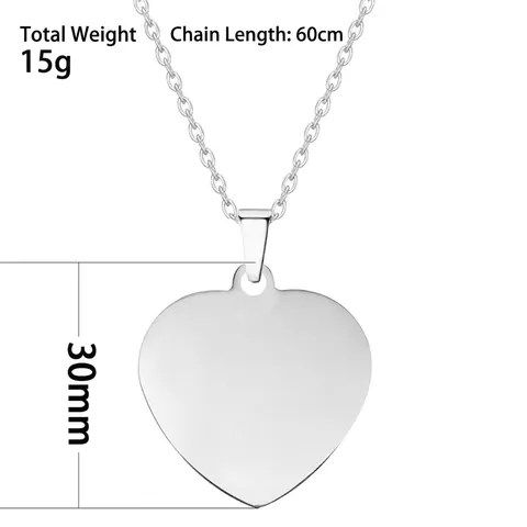 Minimalist Stainless Steel Heart Pendant Necklace For Women Men Electroplated Metallic Texture Daily Jewelry Accessory Gift
