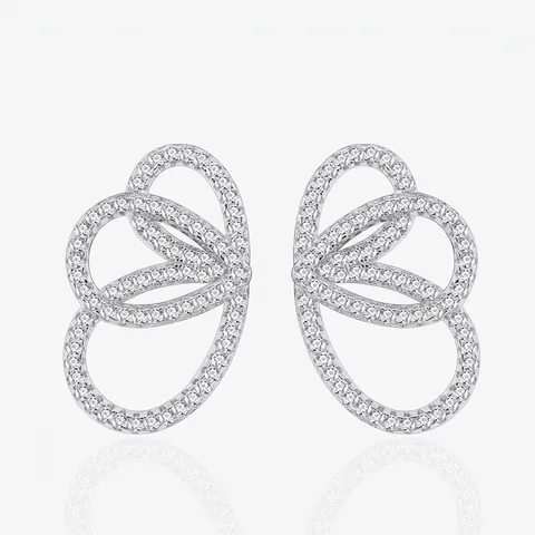 Orecchini a Bottone in Argento Sterling 925 Ala di Farfalla Con Zirconia Scintillante Micro Intarsiato Gioielli Minimalisti Regalo Donna