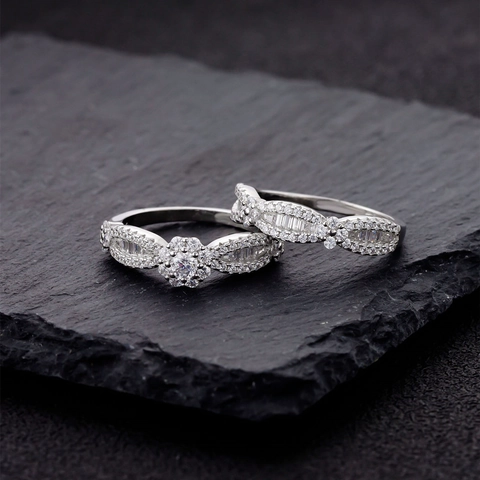 Exquisite Snowflake 925 Sterling Silver Ring For Women Zirconia Micro-set Flower Stacking Ring Luxurious Wedding Jewelry
