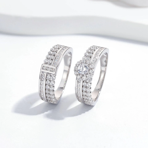S925 Sterling Silver Snowflake Ring Set Luxurious Zirconia Pave Inlaid Individual Stacking Rings For Women Elegant Jewelry