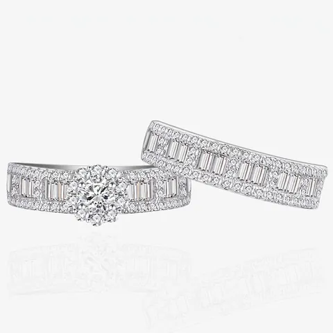 925 Sterling Silver Zirconia Rings For Women Stacking Style Geometric Inlaid Engagement Wedding Jewelry Elegant Accessories
